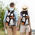thumbnail image 4 of Vsdgher Halloween Ghosts And Pumpkins Print Canvas Backpack Travel Rucksack Unisex Knapsack 15.7/17.7Inch Laptop Backpack for Work,College-Medium, 4 of 5