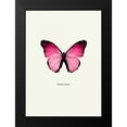 thumbnail image 2 of GraphINC 14x18 Black Modern Framed Museum Art Print Titled - Pink Butterfly, 2 of 5