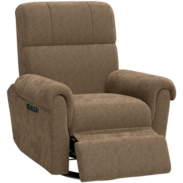 HOMCOM Fauteuil Inclinable Électrique, Fauteuil Inclinable Rembourré avec Ports USB