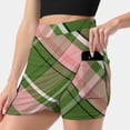 thumbnail image 2 of Pink And Green Preppy Plaid Women's skirt With Hide Pocket Tennis Skirt Golf Skirts Badminton Skirts Running skirts Pattern, 2 of 7