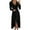 Black, variant on JGGSPWM Women's Elegant Long Sleeve V Neck Asymmetric Hem Midi Dresses Black 2XL