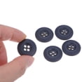 thumbnail image 4 of Uxcell 12pcs 32L Sewing Buttons 4/5"(20mm) Resin Round Flat 4-Hole Army Uniform Craft Buttons, Dark Blue, 4 of 5