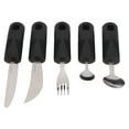 thumbnail image 3 of Adaptive Fork Spoons, Rubber Handle Professional 5pcs Stainless Steel Adaptive Utensils  For Home, 3 of 8