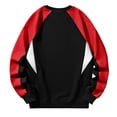 thumbnail image 3 of Winter Mens Sweatshirt Red Pullover Casual Long Sleeve Plus Size M, 3 of 5
