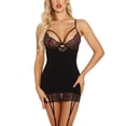 thumbnail image 2 of BadyminCSL Lingerie Beautiful Back Pajamas Back Buckle Suspender Skirt, 2 of 9