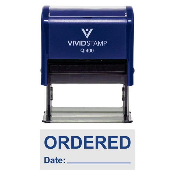 Vivid Stamp Paid In Full Self-Inking Office Rubber Stamp (Blue) - Large ...