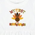 thumbnail image 4 of Inktastic My First Thanksgiving Day Turkey Girls Baby Dress, 4 of 5