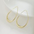 thumbnail image 4 of Aretes de aro livianos en forma de lágrima para mujer - Chapados en oro blanco/oro de 14 k, grandes, 4 of 5