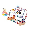 thumbnail image 3 of Bead Maze Toy Beads Roller Animaml Habilidades sensoriales temáticas Matemáticas Matemáticas para niños Regalo Baby Baby Prescolar de madera Círculo e, 3 of 9