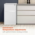 thumbnail image 4 of Magic Chef 3.1-cu. ft. Mini Refrigerator with Top Freezer in White, 4 of 11
