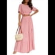 thumbnail image 2 of Falda Larga de Verano 2025 para Mujer, , con Abertura, Elástica, Cintura Alta, Corte A, para Playa Rosa S, 2 of 8
