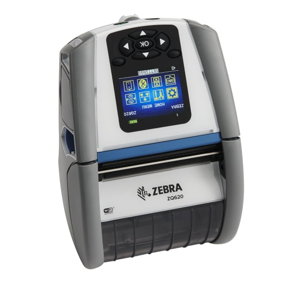 Restored Zebra ZQ620 Portable Thermal Printer  Rugged Mobile Label Printer with Wi-Fi, Bluetooth, and Rechargeable Battery (P/N: ZQ62-HUWA000-00) (Refurbished)