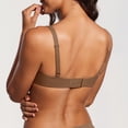 thumbnail image 3 of Womens Wirefree Molded Cup Bra,Wide Straps Full Coverage Smooth Fabric Support Coffee 34C, 3 of 4