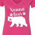 thumbnail image 4 of Inktastic Nonna Bear in White Women's V-Neck T-Shirt, 4 of 5