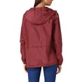 thumbnail image 3 of Inspire Chic Abrigos de Lluvia para Mujeres Impermeables con Capucha Chaquetas Ligeras de Lluvia Rompevientos Abrigo con Bolsillos para Exterior L Rojo Vino, 3 of 6