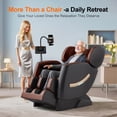 thumbnail image 6 of Zero Gravity Full Body Massage Chair, Waist and Calf Heating, Foot Roller, 7" LCD, APP, Airbags and Bluetooth Speaker-Brown, 6 of 10