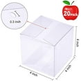 thumbnail image 2 of Clear Candy Apple Boxes with Hole 4"x 4"x 4" Transparent Favor Boxes Set of 20 Food-Grade Treat  for Caramel Apples Cake Pops Cookies Chocolates (Clear, 20), 2 of 7