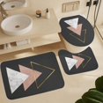 thumbnail image 6 of 4Pcs Elegant Pink & Gold Shower Curtain Sets, Bathroom Set Decor with Non-Slip Bath Mat, Toilet Lid Rug and Contour Mat, 72 x 72inch, 6 of 8