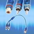 thumbnail image 4 of 3 Piezas de conexión de Audio para 1 RCA Hembra a 2 RCA Macho Adaptador de Cable Divisor, 4 of 5