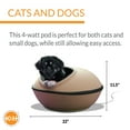thumbnail image 3 of K&H Pet Products Thermo-Mod Dream Pod Heated Pet Bed Tan/Black 22 Inches Heated, 3 of 10