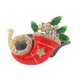 thumbnail image 2 of Pin de Navidad esmaltado Broche de sombrero Noel Collar con colgante de cristal de Navidad de invierno Oro, 2 of 7