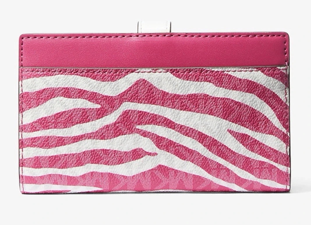 Michael Kors Greenwich Medium Zebra Signature Logo Bifold Wallet