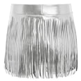 thumbnail image 5 of iiniim Girls Metallic Tassels Latin Dance Shorts Jazz Cha-cha Disco Party Performance Dancewear Silver 8, 5 of 7