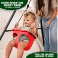 thumbnail image 5 of Acorn Adventures Toddler Swing Seat – Baby Bucket Swing for Outdoor Backyard & Porch, Adjustable Ropes, Easy Install, Weather-Resistant HDPE - Red, 5 of 7