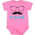 thumbnail image 3 of Inktastic Be Yourself, Glasses, Mustache - Black Blue Boys or Girls Baby Bodysuit, 3 of 5
