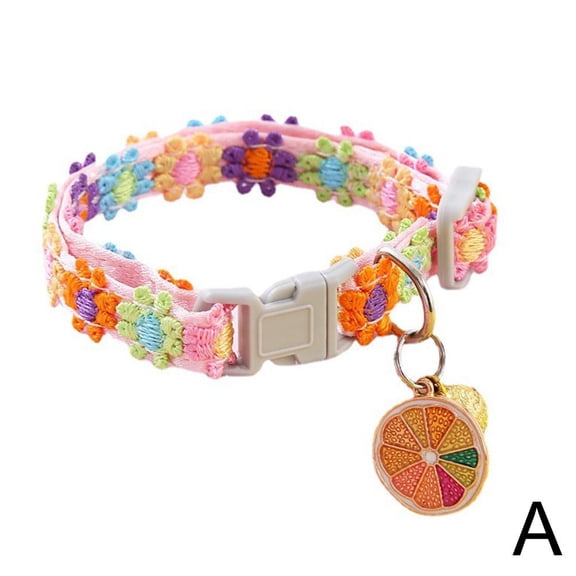 Pet Collar Adjustable Colorful Lace Flower Collar Collar Bell Necklace Cute Product Pet Dog Kitten X1C2 Acces With Puppy