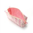 thumbnail image 3 of Pastel Striped PVC Cosmetic Bag, Waterproof Makeup Organizer Pouch with Zipper for Women Travel and Daily Essentials, 3 of 8