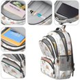 thumbnail image 4 of Princess and Carriage White Pattern Cute School Backpack Bag with Padded Back and Adjustable Shoulder Straps 16.9 X 12.6 X 5.9 Inches, 4 of 5