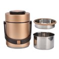 thumbnail image 2 of Stainless Steel Insulated Lunch Box, Reinforced Leakproof High Density Insulation Bucket  For Working Gold, 2 of 8