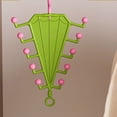 thumbnail image 5 of Umbrella Shaped Closet Hanger Organizer, Multi Prong Wardrobe Storage Hanger, V-Type Multi Hook Clothes Rack, Flexible Hanging Sturdy Plastic Hanger, Multifunctional Storage Hanger 1Pcs, 5 of 6