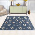thumbnail image 5 of Ryvnso Soccer Balls Stars Area Rug Floor Mats Non-Slip Home Carpet 63 x 48 inch, 5 of 7