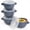Denim, variant on Kook Soup Bowls Crocks with Handles, 18 oz, Set of 4, Yellow