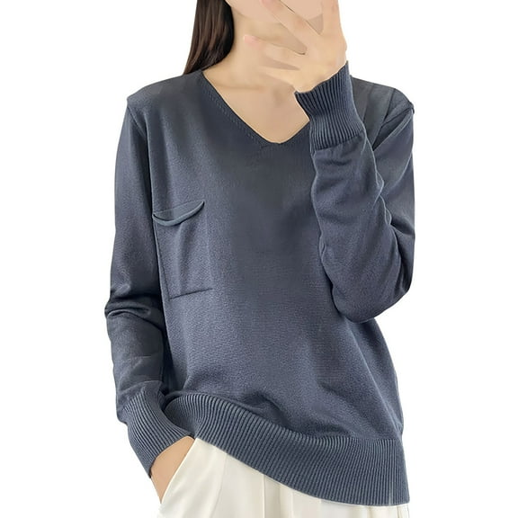 STETMN Oversized Sweaters for Women Cozy V Neck Knitwear Tops Fall Loose Thermal Pullover Shirt