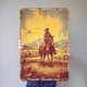 thumbnail image 3 of Placa Metal Vintage West Cowboy Pintura Hierro Rectangular Barra Pared 30x40cm, 3 of 9