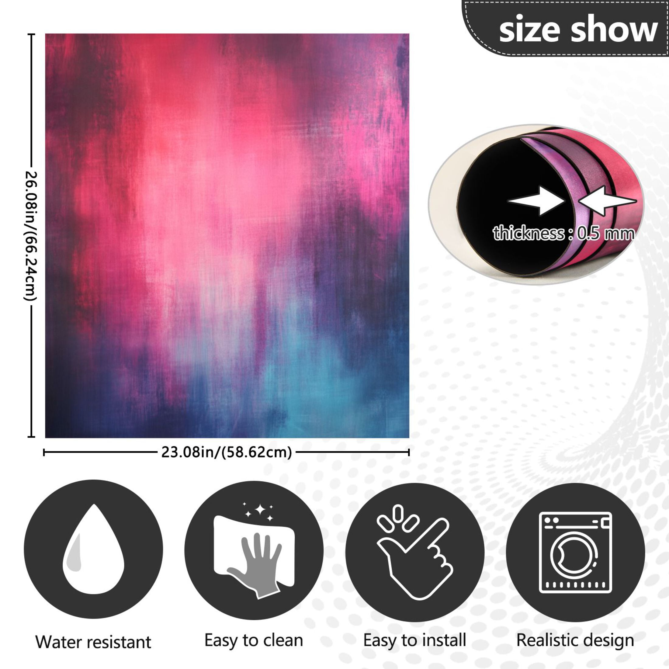 Dishwasher Magnetic Sticker 23x26 Inch Refrigerator Magnetic Sticker Washing Machine Magnetic Sticker Kitchen Panel Magnetic Sticker Home Decor Red and Green Pattern