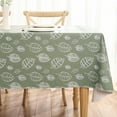 thumbnail image 5 of Heavy Duty Vinyl Tablecloth with Flannel Backing Waterproof Oil-Proof PVC Table Cloth Stain-Resistant Wipeable Rectangle or Square Table Cover (Leaves, 52X52 Inch), 5 of 6