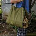 thumbnail image 2 of Bolsa de gran capacidad para transportar leña, porta leña portátil para exteriores verde, 2 of 8