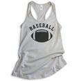 thumbnail image 1 of Baseball Tank Top, Ladies Racerback Tank Top, Funny Baseball Tank, Funny Football Tank, Ironic Sports Tank, Silver Gray, X-Large, 1 of 1