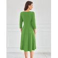 thumbnail image 4 of Vestido midi GRACE KARIN 2025 casual de verano con manga 3/4 para mujer, 4 of 6