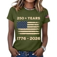 thumbnail image 2 of NMMUED 250 Anniversary USA Shirt Women 4th of July Shirts American Flag Tshirt Patriotic Tee Independence Day Top Green L, 2 of 6