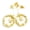 Gold, variant on Amy and Annette 14k Gold Plated Butterfly Drop Earrings with Crystals