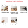 thumbnail image 2 of FSLIVING Battery Operated Industrial Black Metal Wall Sconces 2 Packs Rechargeable, 2 of 8
