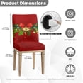 thumbnail image 5 of COEQINE Dining Room Chair Slipcovers Set of 1, Stretchable Universal Fit Chair Protector Polyester Spandex Machine Washable Covers for Dining Room, Hotel, Ceremony, Christmas Bell Bow Red, 5 of 7