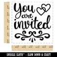 thumbnail image 2 of You Are Invited Wedding Invite Self-Inking Rubber Stamp Ink Stamper - Blue Ink - Large 1-1/2 Inch, 2 of 7