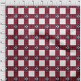 thumbnail image 3 of oneOone Viscose Chiffon Fabric Check Ikat Print Fabric BTY 42 Inch Wide, 3 of 4