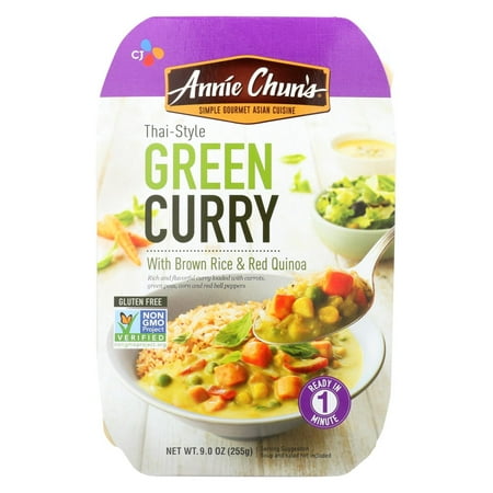 Annie Chun's Medium Spicy Green Curry Ready Meal - Pack of 6 - 9